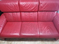 Ledercouch rot gebraucht gebraucht kaufen  Unna