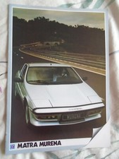 Matra murena brochure for sale  KINGS LANGLEY