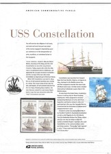 Painel comemorativo USPS #715-USS CONSTELLATION MNH 37c preto/4 comprar usado  Enviando para Brazil