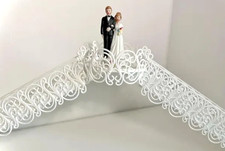 Ponte de filigrana para bolo de casamento Wilton e 2 escadas decoração casa de bonecas, usado comprar usado  Enviando para Brazil