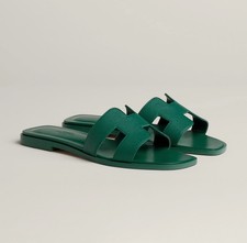 Green hermes sliders for sale  MILTON KEYNES