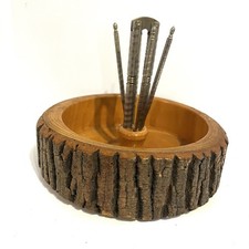 Wooden nut bowl for sale  Springport