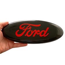 Usado, Emblema vermelho da grade ou tampa da caçamba Ford - Logotipo 9" comprar usado  Enviando para Brazil