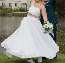 Hochzeitskleid teilig weiß gebraucht kaufen  München