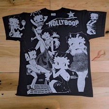 Camiseta Betty Boop HOLLYBOOP desenho animado estilo vintage tamanho XL reimpressão preta 002 comprar usado Camiseta Betty Boop HOLLYBOOP desenho animado estilo vintage tamanho XL reimpressão preta 002 comprar usado  Enviando para Brazil