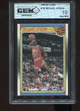 Michael Jordan 1988-89 Fleer #120 All-Star Card NBA Chicago Bulls GEM ESTADO PERFEITO 10 comprar usado  Enviando para Brazil