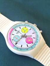 Swatch chrono white usato  Celle Ligure