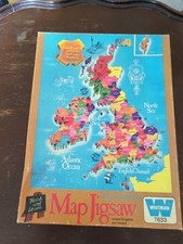 Vintage map jigsaw for sale  PETERBOROUGH