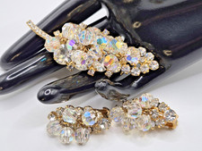 Antigo Conjunto de Brincos JULIANA GoldTone AB Contas de Cristal Cha Cha Strass #55 comprar usado  Enviando para Brazil