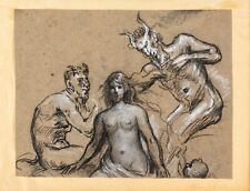 Tentazioni disegno carboncino usato  Roma