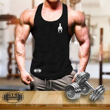 Regata masculina Spartan Lambda capacete colete pequeno roupas de ginástica musculação treinamento, usado comprar usado  Enviando para Brazil