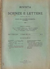 Rivista scienze lettere usato  Italia