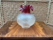 Cranberry etched lamp for sale  MARKET DRAYTON