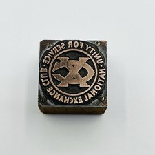Bloco de impressora tipográfica impressão vintage topo de cobre unidade clube de troca nacional comprar usado  Enviando para Brazil