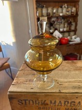 Vintage amber glass for sale  LIVERPOOL