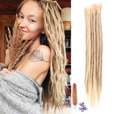 30 peças 20" 100% natural cabelo humano extensão dreadlock loiro dreads extremidade única comprar usado  Enviando para Brazil