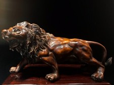 Usado, 'Leão' escultura em madeira Huangyang comprar usado  Enviando para Brazil
