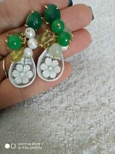 Orecchini onice verde usato  Segni