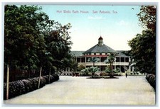 Cartão postal antigo não publicado c1910 Hot Wells Bath House San Antonio Texas TX comprar usado  Enviando para Brazil