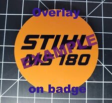 Adesivo de vinil para emblema de recuo Stihl MS 180 "Total Overlay" comprar usado  Enviando para Brazil