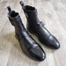 Botas Gucci masculinas com alça Chelsea botas pretas sapatos de luxo masculinas tamanho 9 EUA comprar usado  Enviando para Brazil