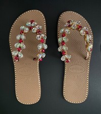 Chinelos/Femininos Havaianas Swarovski Cristal e Strass 6W/35-36/US$ 130 NOVO comprar usado  Enviando para Brazil