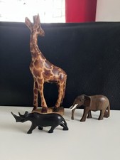 Holzfiguren giraffe elefant gebraucht kaufen  Münster