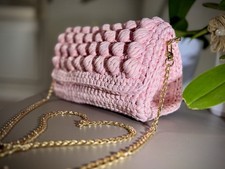Borsa uncinetto nocciolina usato  Salsomaggiore Terme