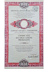 Azione arnoldo mondadori usato  Milano