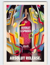 Anúncio de cartão postal para vodka Absolut Raspberri comprar usado  Enviando para Brazil