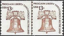 SC#1618 - 13c Liberty Bell Joint Line Par MNH chiclete maçante comprar usado  Enviando para Brazil