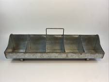 Sacola para artesanato decoração de fazenda rústica alimentador de frango dividido de metal galvanizado comprar usado  Enviando para Brazil