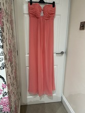 Peach strapless prom for sale  RUGBY