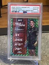 Usado, 2025 Topps Chrome UFC- Tom Aspinall Tale Of The Tape Green Geo/75!🔥PSA 10💎🔥👊 comprar usado  Enviando para Brazil