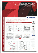 Safety card malaysia d'occasion  Châteauneuf-en-Thymerais