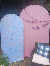 Decoraciones para bebés (cubierta de arco de 6 pies, guirnaldas de pompón, pancarta y arco) segunda mano  Embacar hacia Mexico