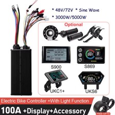 Controlador de onda senoidal 48V 72V 3000W-5000W, display LCD/acelerador de polegar/alavanca de freio comprar usado  Enviando para Brazil