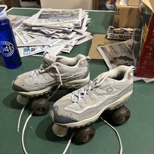 Patins esportivos vintage Skechers 4 rodas tamanho 5 cinza bom bom bom comprar usado  Enviando para Brazil