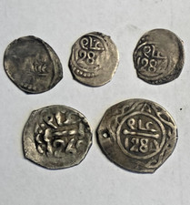 5x moedas marroquinas de prata martelada dirham comprar usado  Enviando para Brazil