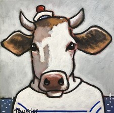 Tableau portrait vache d'occasion  Saint-Erme-Outre-et-Ramecourt