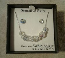 "COLLAR Y PENDIENTES"" Swarovski Elements piel sensible caja de regalo - NUEVO segunda mano  Embacar hacia Argentina