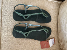 Sandálias HAVAIANAS LUNA verde oliva glitter FLIP FLOPS alça traseira 7/8 W nova com etiquetas, usado comprar usado  Enviando para Brazil