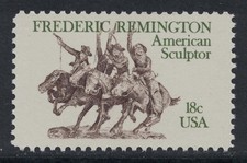 Scott 1934- Frederic Remington, escultor americano- MNH 18c 1981- não usado em perfeito estado comprar usado  Enviando para Brazil