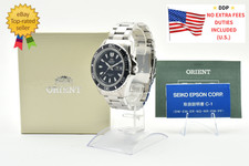 ▶️[QUASE PERFEITO]ORIENT EM75-C1A relógio de pulso masculino automático Mako XL mostrador azul mergulhador comprar usado  Enviando para Brazil