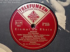 WILLI OSTERMANN - Einmal Am Rhein / Da, Wo Die Sieben Berge... 78 rpm disc (A+) comprar usado  Enviando para Brazil