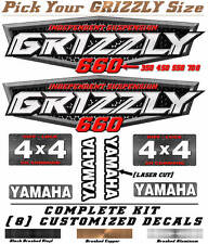 Używany, Yamaha Grizzly OEM ATV Tank Decal Zestaw naklejek graficznych 350 450 550 660 700 4x4 na sprzedaż  Wysyłka do Poland