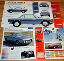 1970 Lancia Fulvia Coupe especificações informações pôster original folheto impressão vintage 70 comprar usado  Enviando para Brazil