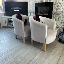 Tub chairs gray for sale  STANFORD-LE-HOPE