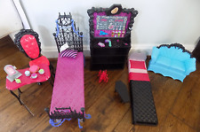 Lote de mesa Mattel Monster High caixão grão café bar sofá encosto alto cadeira, usado comprar usado  Enviando para Brazil