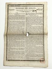 1824 Paris Newspaper Death Of King Louis XVIII Journal des Debats 200 Years Old! comprar usado  Enviando para Brazil